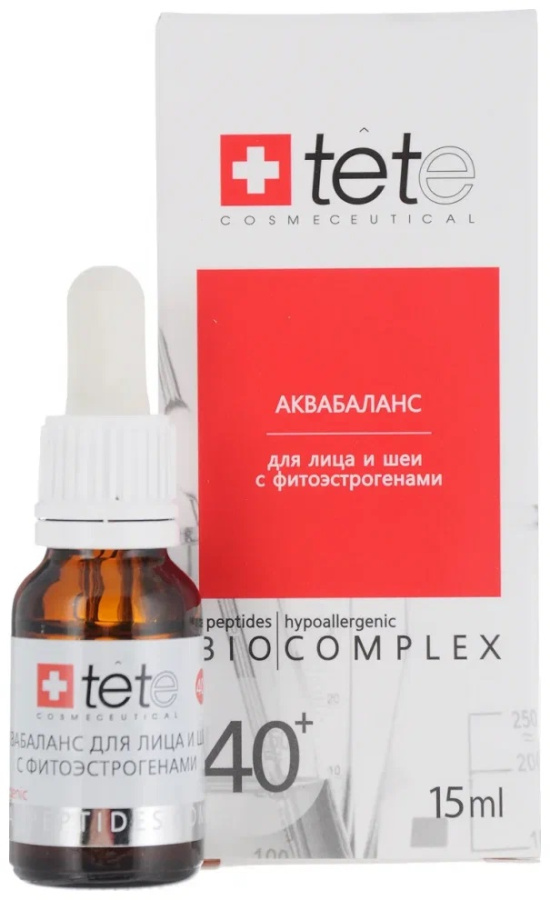 TETe Биокомплекс Аквабаланс для лица и шеи с фитоэстрогенами 40+ 
